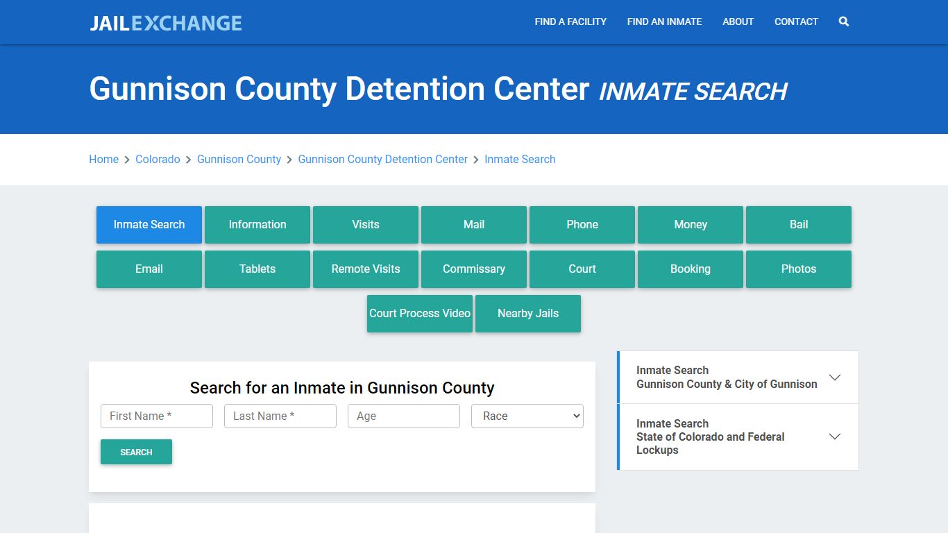 Gunnison County Detention Center Inmate Search - Jail Exchange